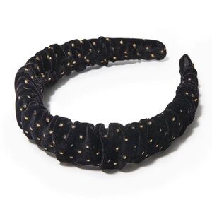 Lele Sadoughi Jet Dot Velvet Kelly Headband